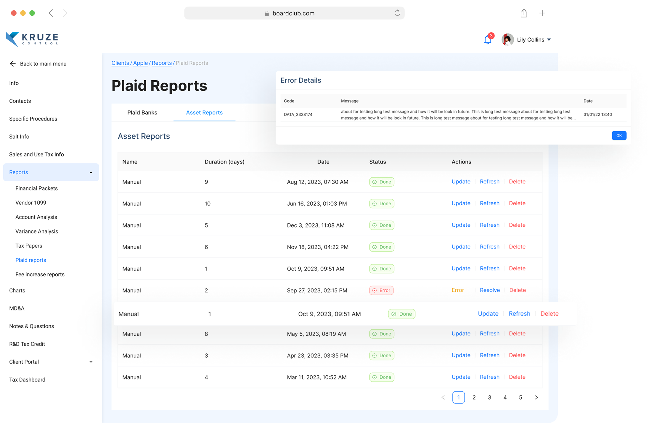 Financial reporting system image