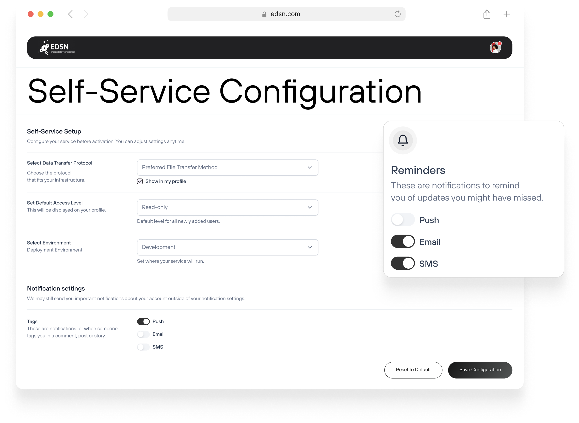 Self-Service Setup image