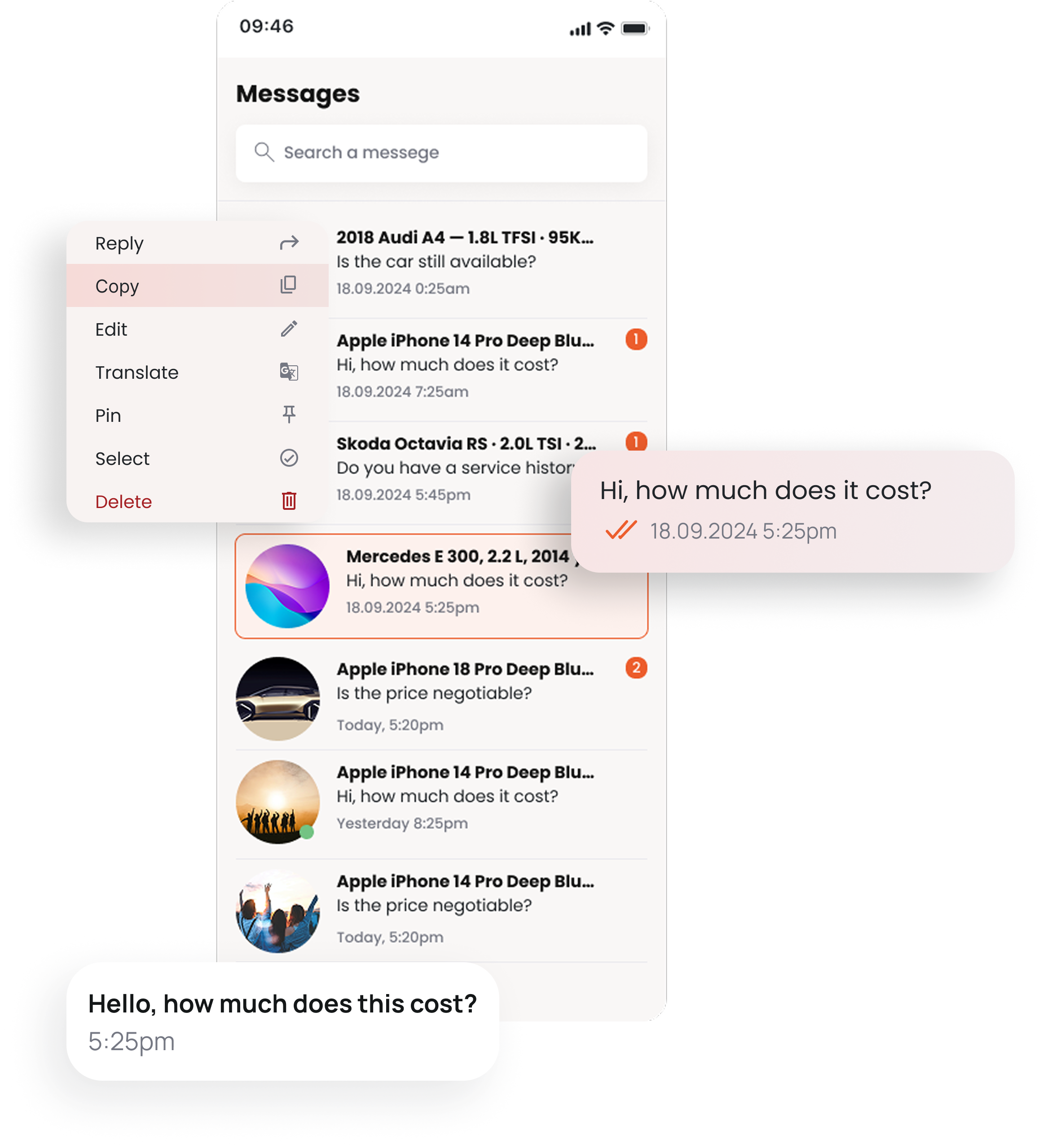 Scalable and fully custom real-time chat image